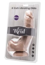 Dildo 8in. with Balls Vibrator Light skin tone - obrazek 2