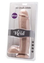 Dildo 10 in. w/ Balls Vibrator Light skin tone - obrazek 2