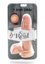 Dual Density Dildo 7inch Balls Light skin tone - obrazek 2