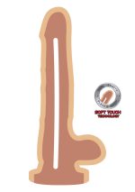Dual Density Dildo 7inch Balls Light skin tone - obrazek 3