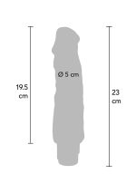 Dual Density Big Vibrator 9in. Light skin tone - obrazek 5