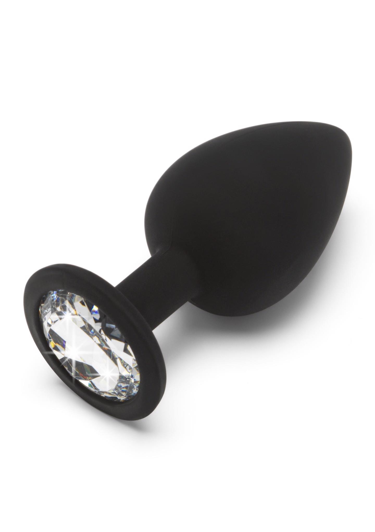 10295_BLACK_03 Diamond Booty Jewel Large Black - obrazek 1