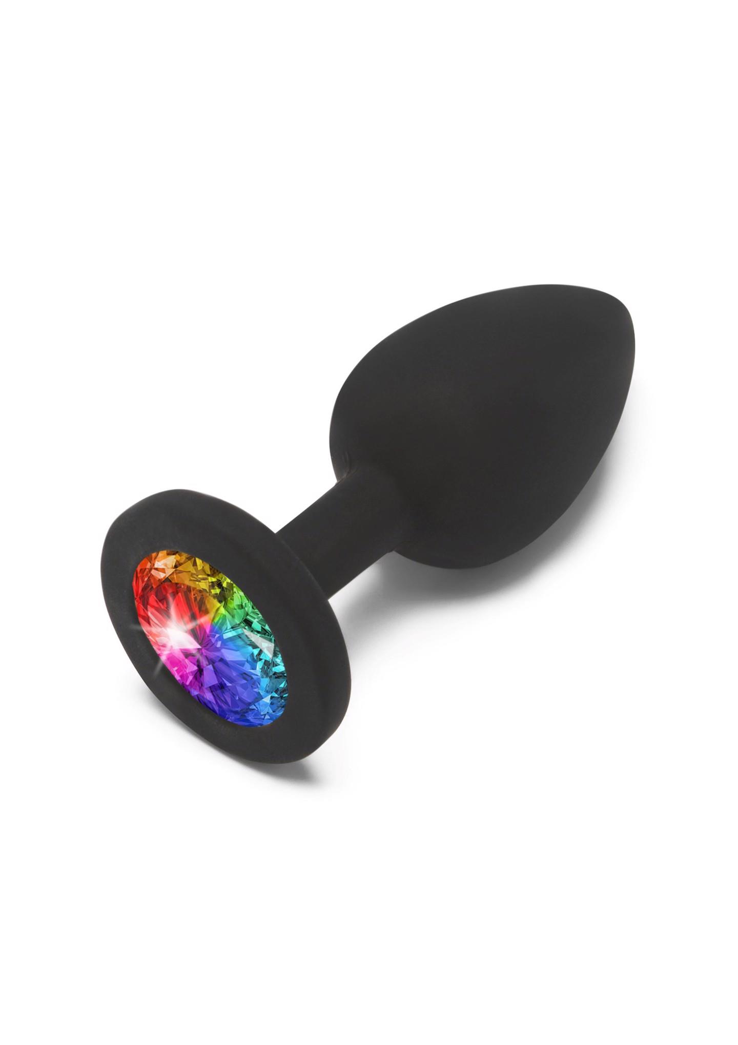 10296_BLACK_01 Rainbow Booty Jewel Small Black - obrazek 1