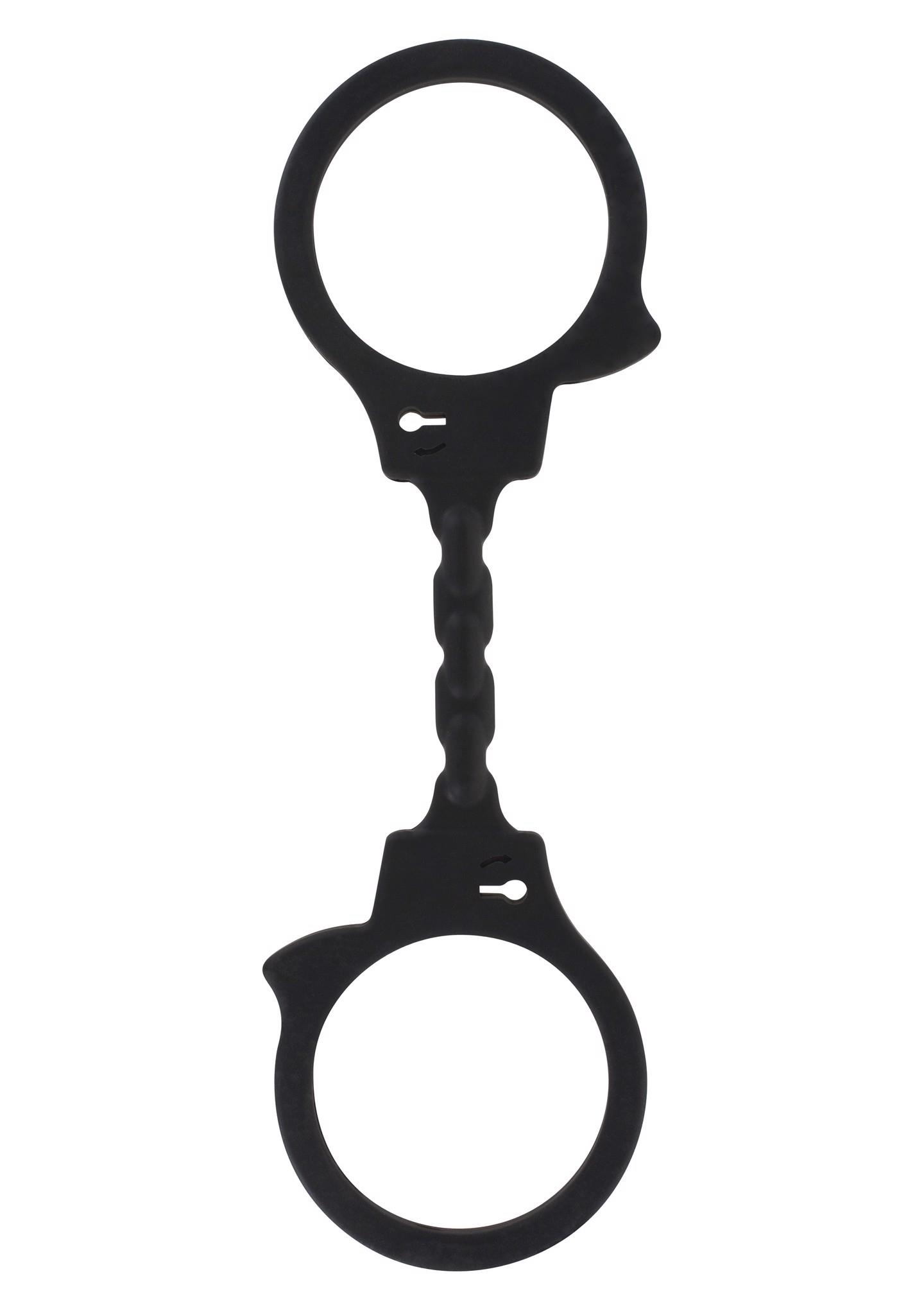 10317_BLACK_01 Stretchy Fun Cuffs Black - obrazek 1