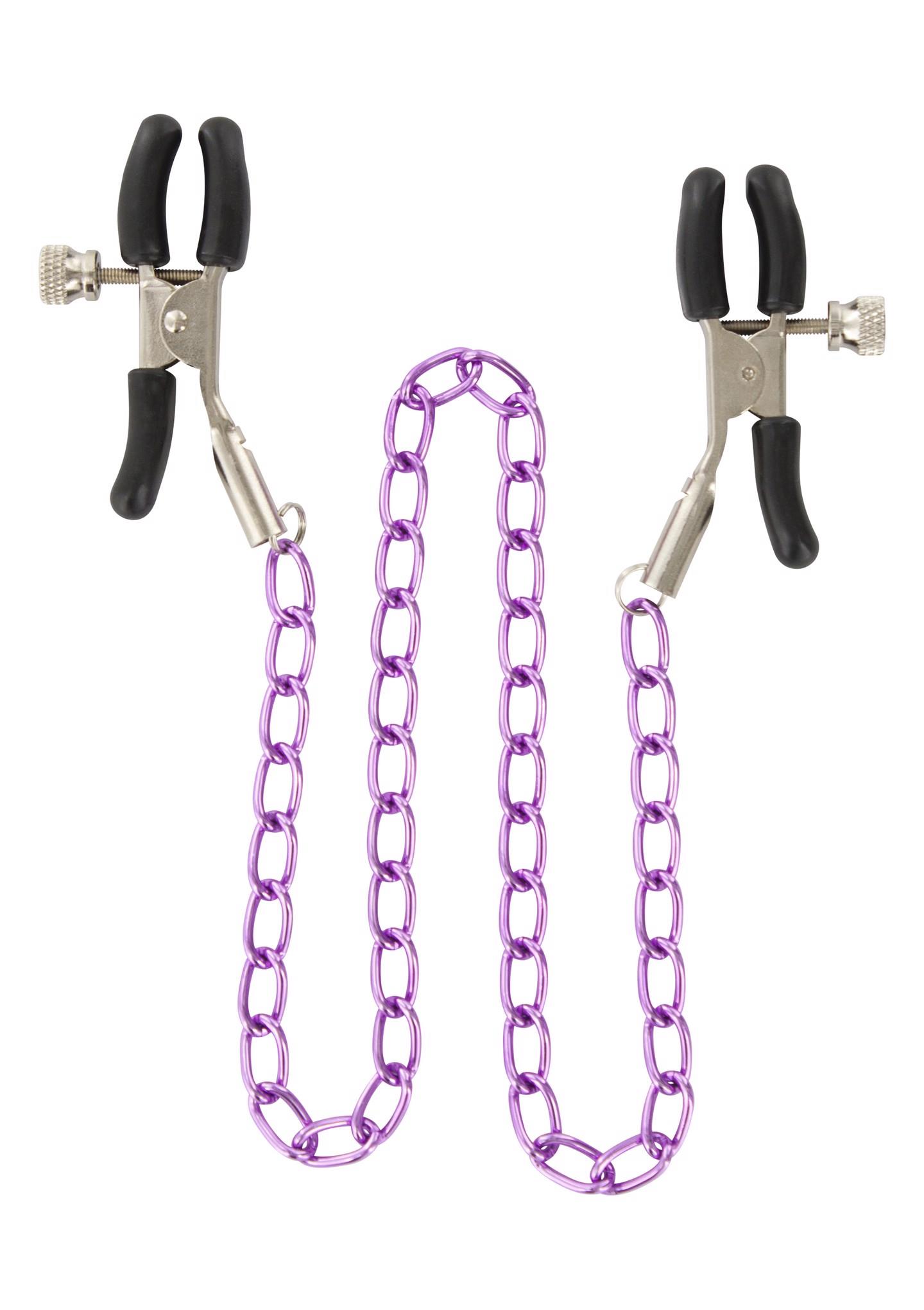 10320_METAL_01 Stimulating Nipple Chain Metal - obrazek 1