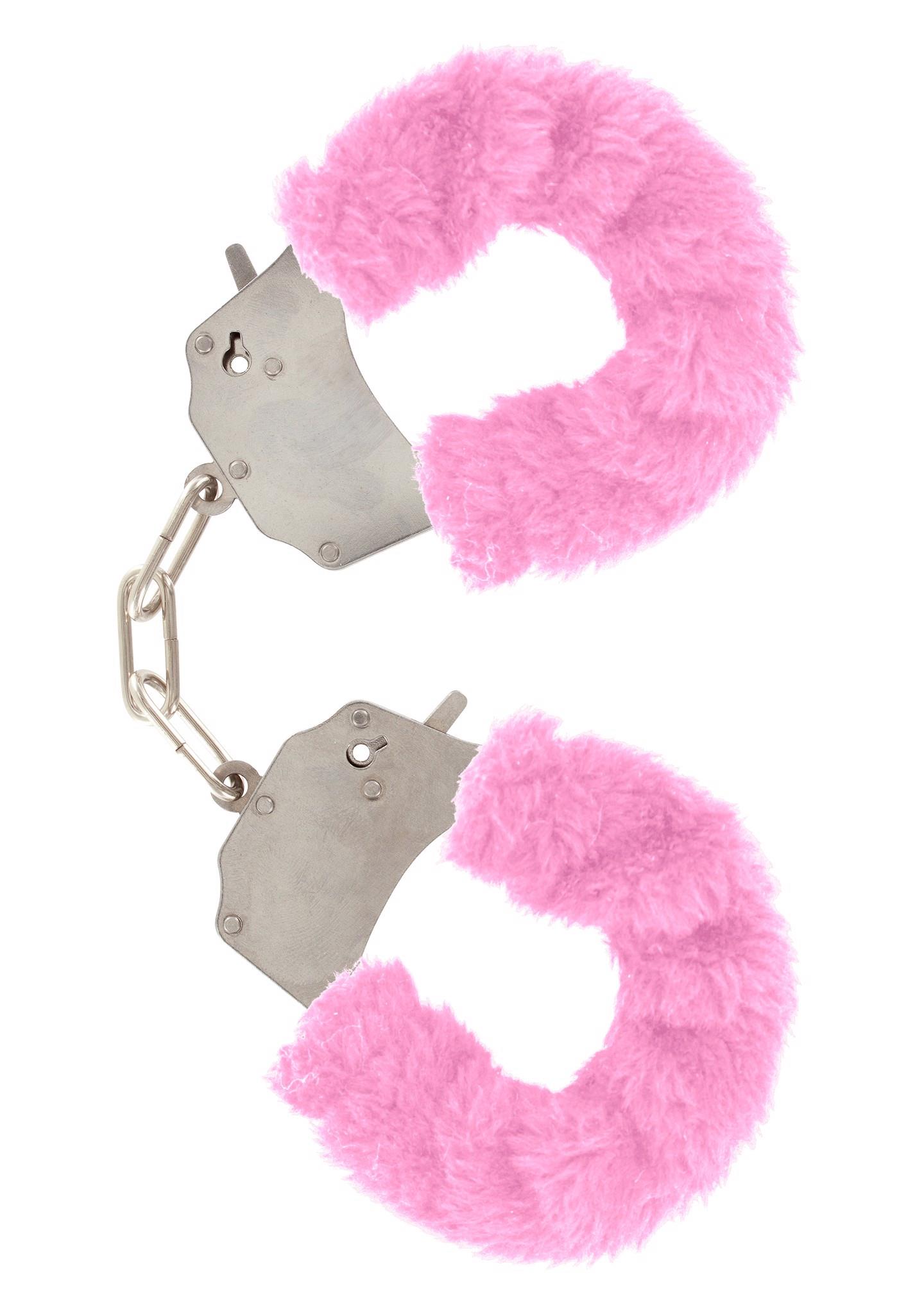 10350_PINK_01 Furry Fun Cuffs Pink - obrazek 1