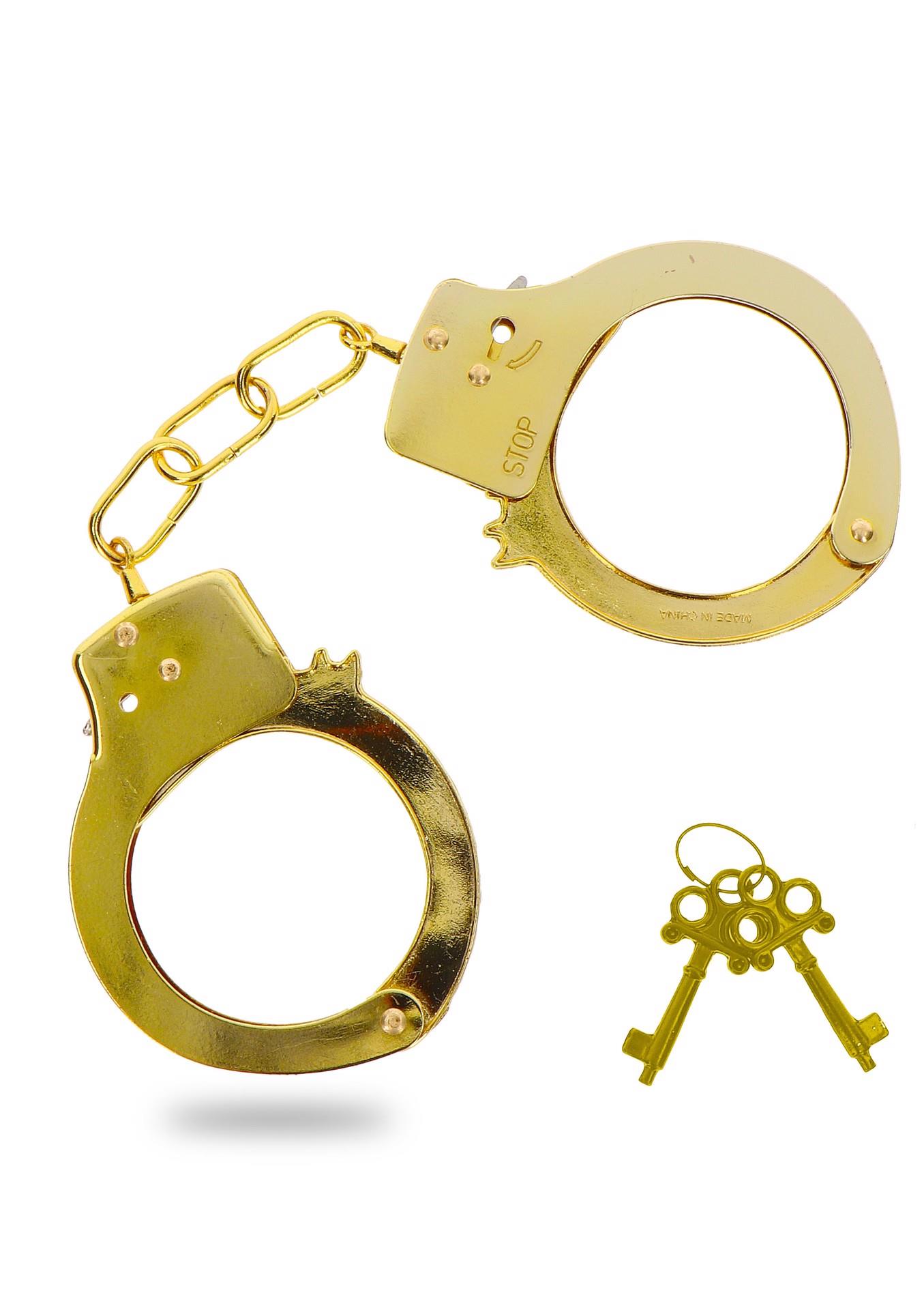 10351_GOLD_01 Metal Handcuffs Gold - obrazek 1
