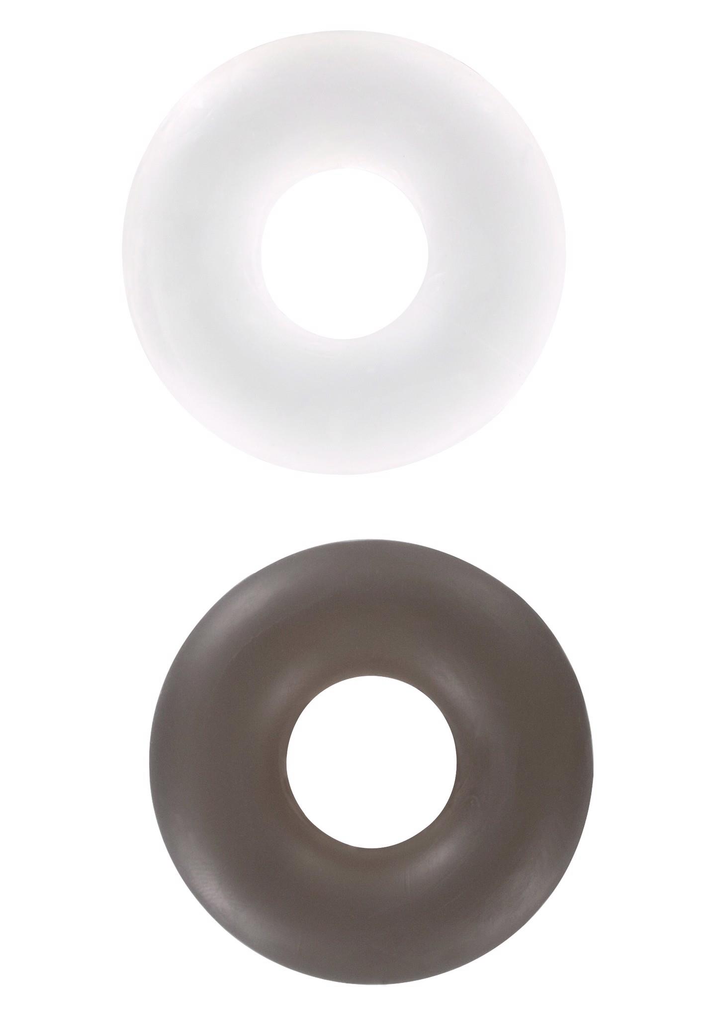10464_TRANSPA_01 Stud Rings 2pcs Transparent - obrazek 1