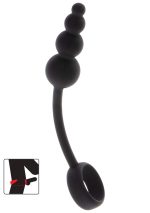 Anal Snake Plug & Penis Ring Black - obrazek 7