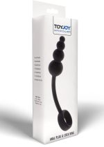 Anal Snake Plug & Penis Ring Black - obrazek 8