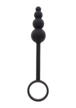 Anal Snake Plug & Penis Ring Black - obrazek 9