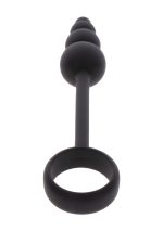 Anal Snake Plug & Penis Ring Black - obrazek 10
