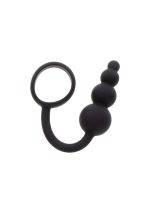 Anal Snake Plug & Penis Ring Black - obrazek 11