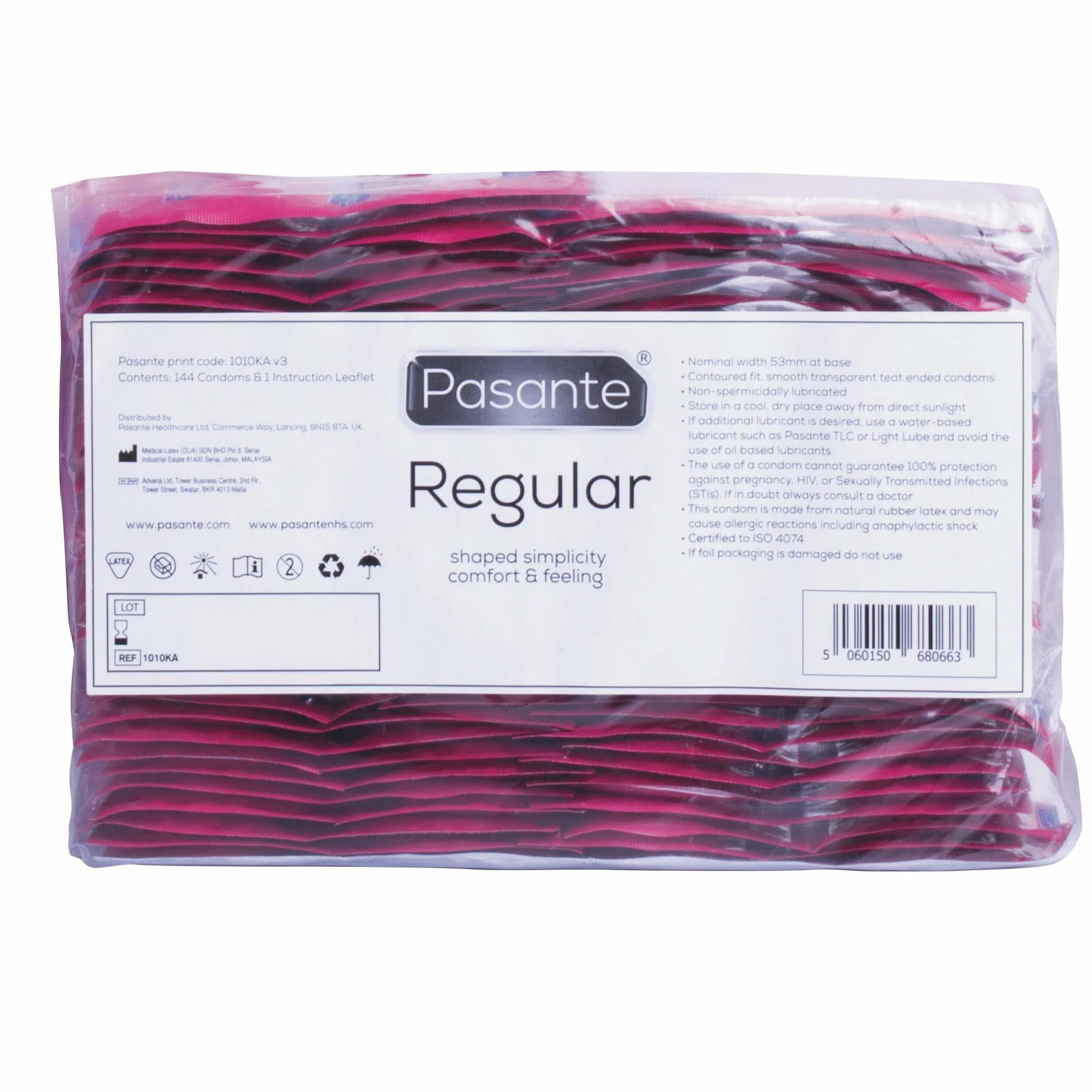 111-1010KA_01 Pasante Regular Condoms Bulk 144 pcs - obrazek 1