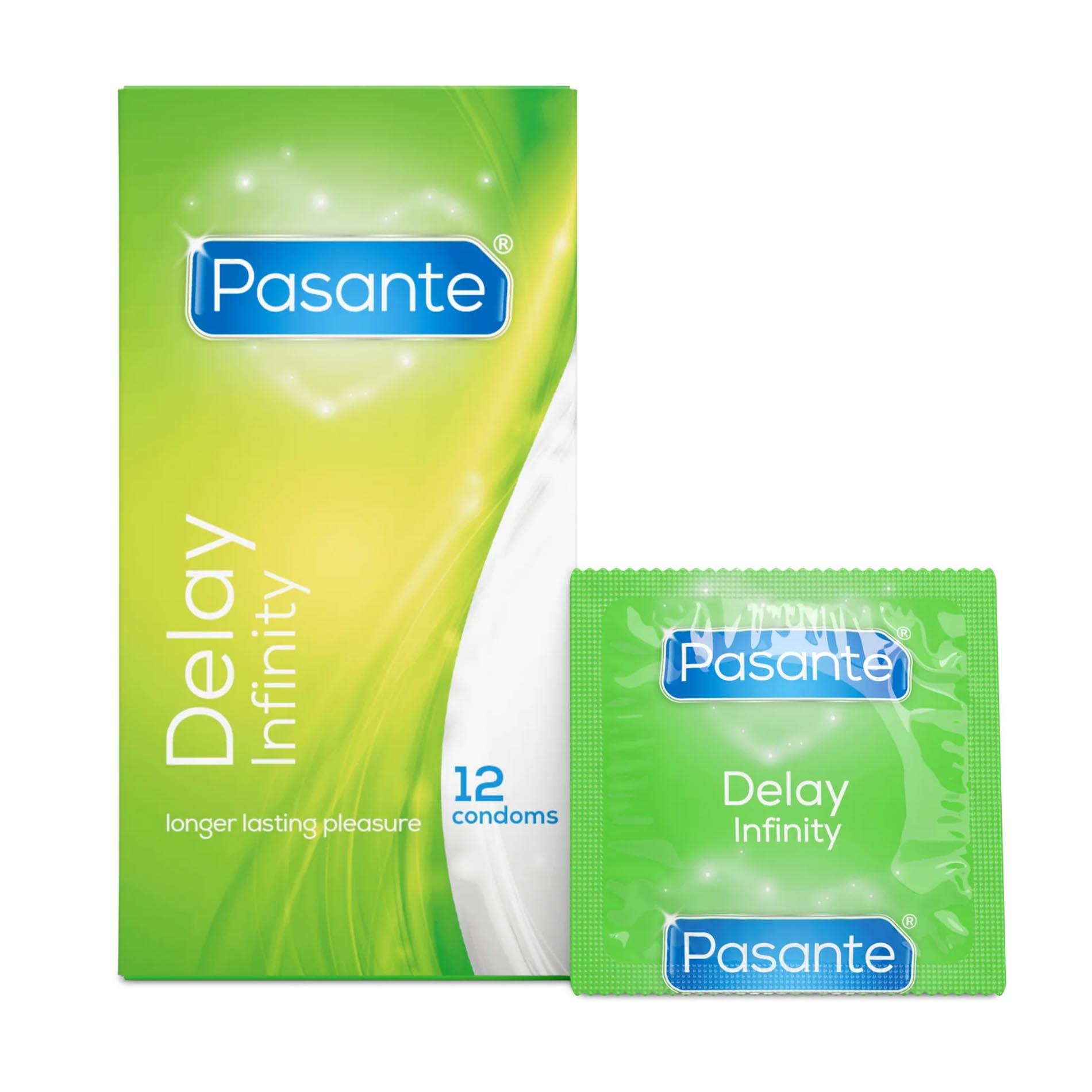 111-R1223C_01 Pasante Delay/Infinity Condoms 12 pcs - obrazek 1