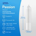 Pasante Ribbed/Passion Condoms 12 pcs - obrazek 3
