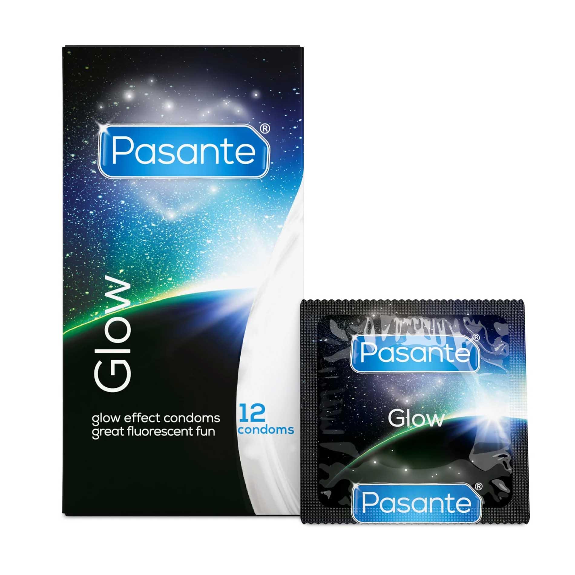 111-R1230K_01 Pasante Glow Condoms 12 pcs - obrazek 1