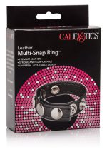 Leather Multi-Snap Ring Black - obrazek 2
