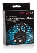3-Snap Scrotum Ring - Medium Black - obrazek 2