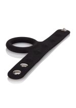 3-Snap Scrotum Ring - Medium Black - obrazek 3