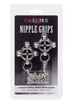 4 Point Nipple Press w Chain Black - obrazek 2