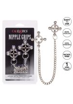 4 Point Nipple Press w Chain Black - obrazek 6