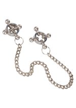 4 Point Nipple Press w Chain Black - obrazek 3