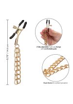 Ride Em Denim Nipple Clamps Gold - obrazek 11