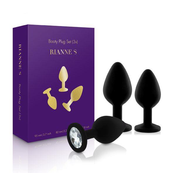 16-25899 RS - Soiree - Booty Plug Original Set 3x Black - obrazek 1