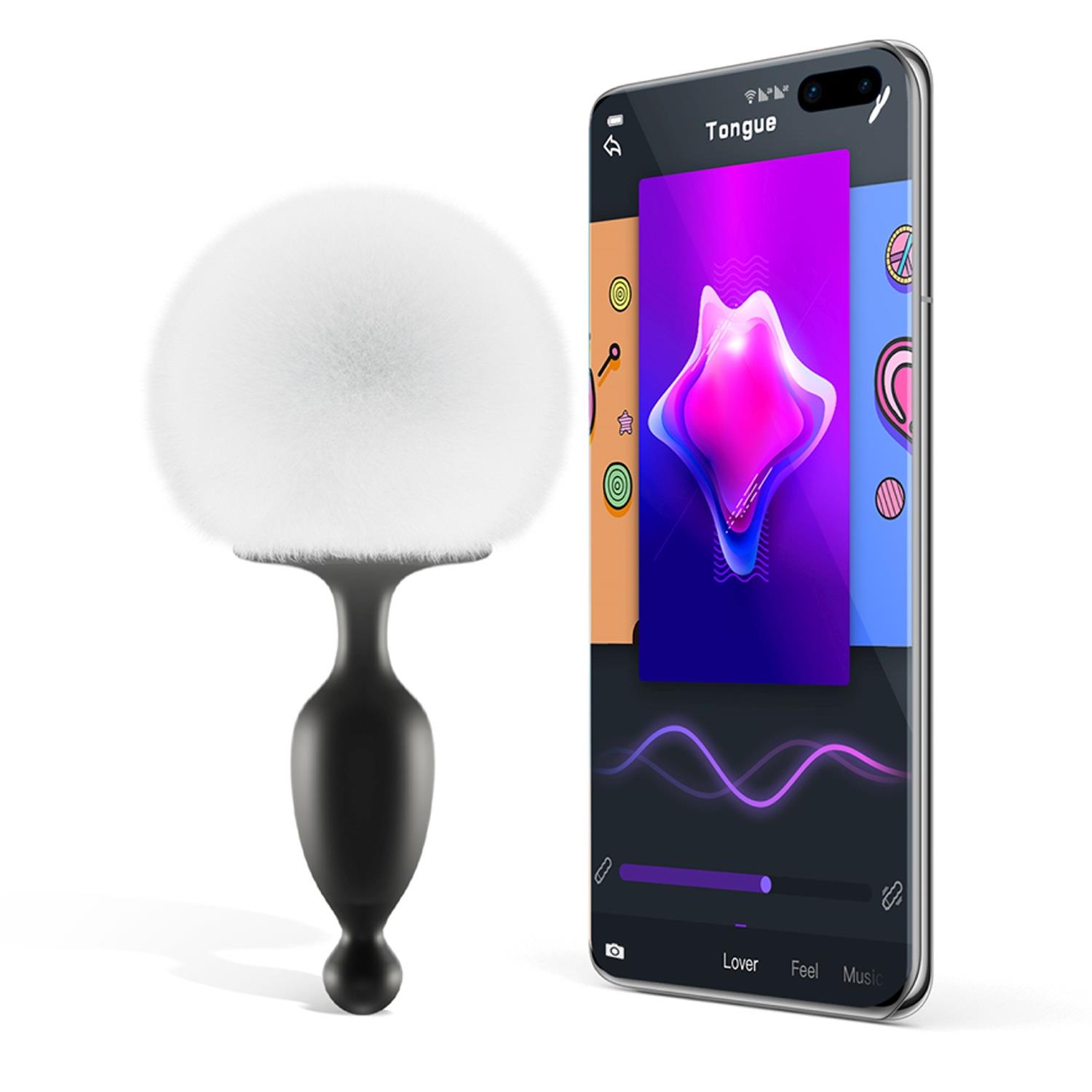 16-32467 Magic Motion - Bunny App Controlled Vibrating Bunny Tail Anal Plug - obrazek 1
