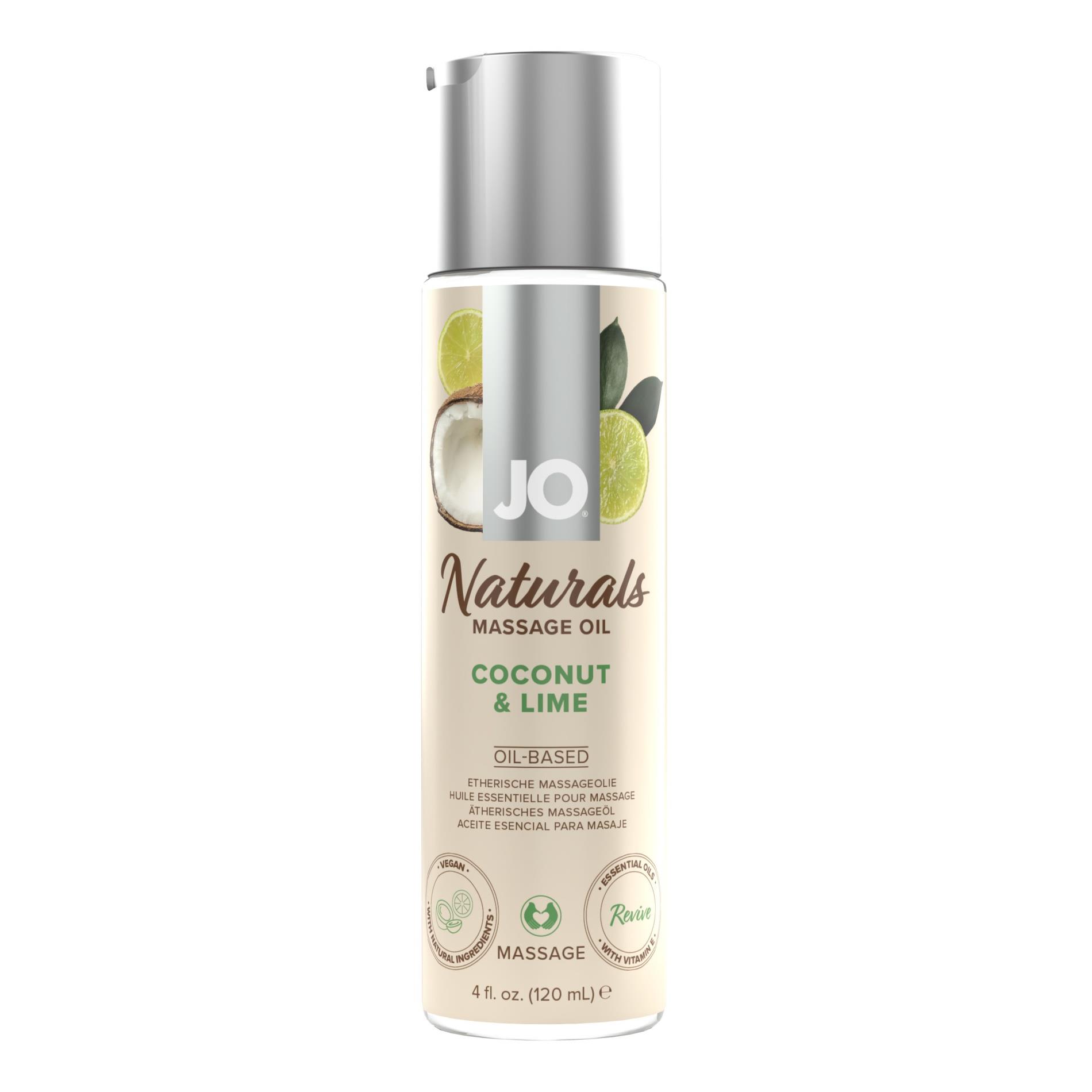 16-32526 System JO - Naturals Massage Oil Coconut & Lime 120 ml - obrazek 1