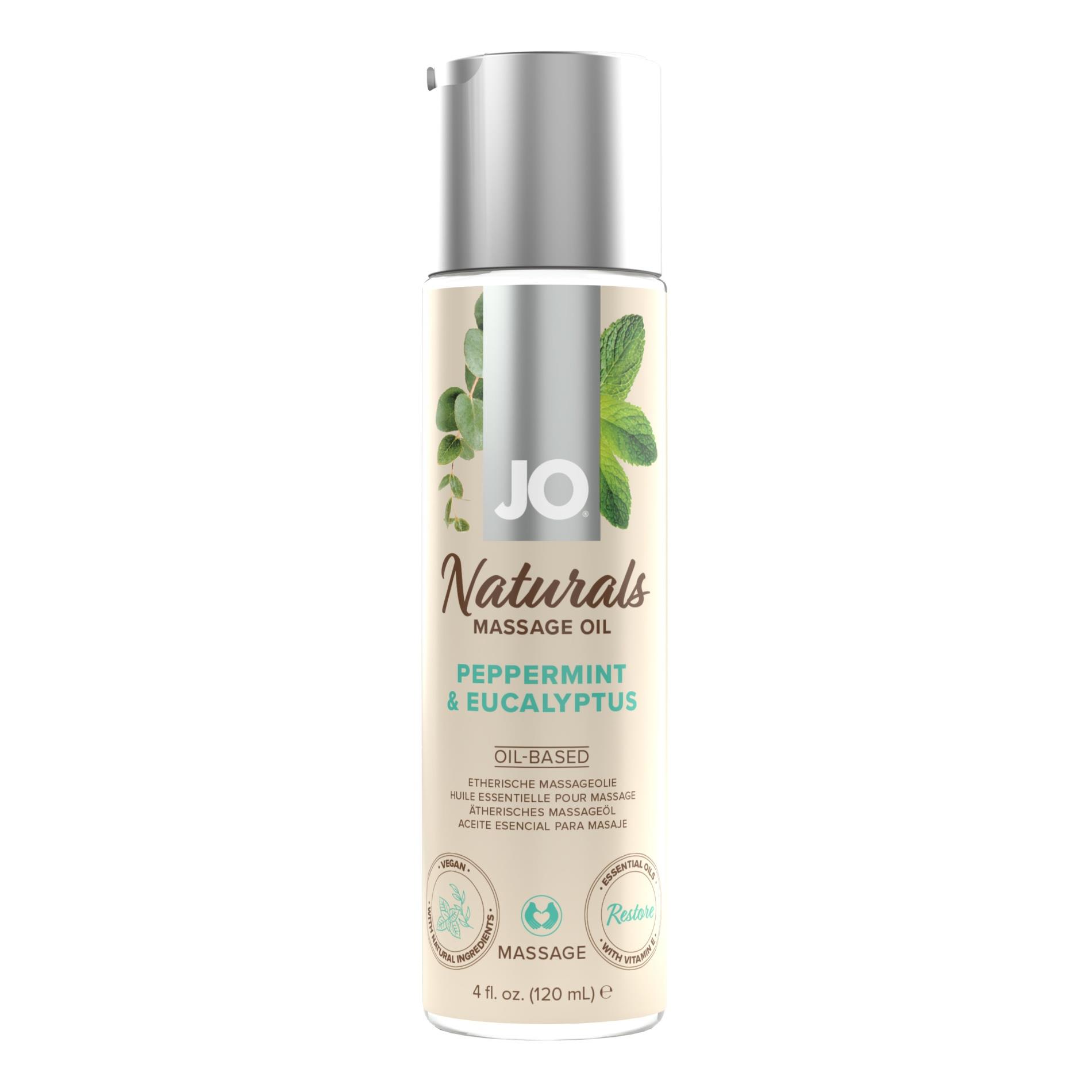 16-32528 System JO - Naturals Massage Oil Peppermint & Eucalyptus 120 ml - obrazek 1