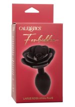 Large Rose Anal Plug Black - obrazek 12