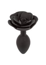 Large Rose Anal Plug Black - obrazek 13