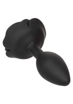 Large Rose Anal Plug Black - obrazek 15
