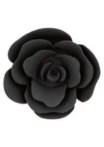 Large Rose Anal Plug Black - obrazek 16