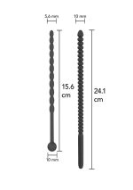 Ribbed Penis Dilator Set 2 pcs Black - obrazek 9