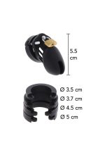 Chastity Cock Cage Silicone S Black - obrazek 4