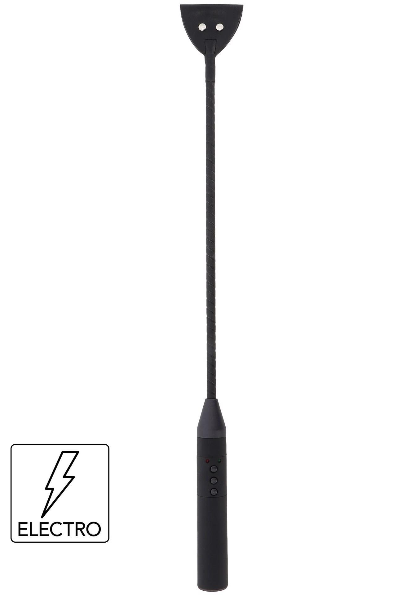 16836_BLACK_01 Electro Shock Riding Crop Black - obrazek 1