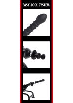 Ribbed Dong Easy-Lock 19 cm Black - obrazek 5