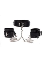 Heavy Collar and Wrist Cuffs Black - obrazek 3