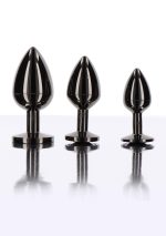Butt Plug With Diamond Jewel M Black - obrazek 5