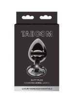 Butt Plug With Diamond Jewel L Black - obrazek 2