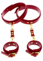 Wrist To Thigh Cuff Set Red - obrazek 2