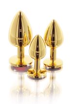 Butt Plug With Diamond Jewel S Gold - obrazek 4