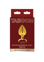 Butt Plug With Diamond Jewel M Gold - obrazek 2