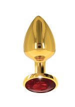 Butt Plug With Diamond Jewel M Gold - obrazek 3
