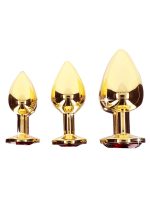 Butt Plug With Diamond Jewel M Gold - obrazek 6