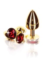 Butt Plug With Diamond Jewel L Gold - obrazek 5