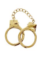 Gold Plated BDSM Handcuffs Gold - obrazek 4